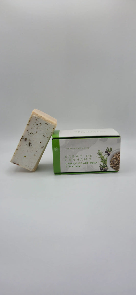 Savon Artisanal au Chanvre, Noyaux d'Olives et Romarin EstrelaCBD