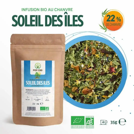 Thé CBD bio soleil des îles EstrelaCBD