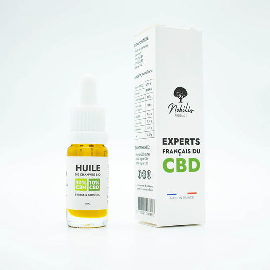 Huile 10% de CBD et 10% de CBN (Stress et Sommeil) sans THC EstrelaCBD