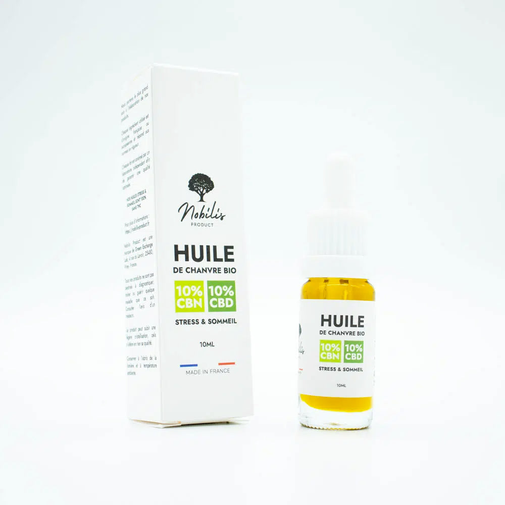 Huile 10% de CBD et 10% de CBN (Stress et Sommeil) sans THC EstrelaCBD