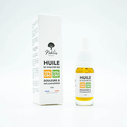 Huile 10% de CBD et 10% de CBG (Douleurs et Inflammations) sans THC EstrelaCBD