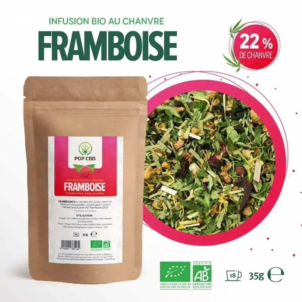 Thé CBD bio framboise EstrelaCBD